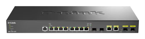 Коммутатор/ DXS-1210-12TC Smart L2+ Switch 8x10GBase-T, 2x10GBase-X SFP+, 2xCombo 10GBase-T/SFP+, CLI, RJ45 Console (DXS-1210-12TC/B1A)