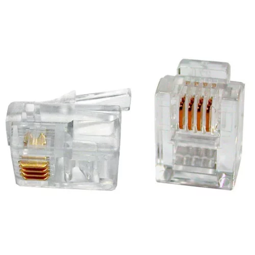 Коннектор Lanmaster RJ-12 100 шт. (TWT-PL12-6P4C/ 100) (TWT-PL12-6P4C/100)