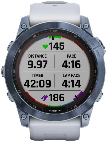 Смарт-часы Garmin Fenix 7X 1.4 корп.синий рем.белый (010-02541-15) фото 6