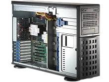 Серверная платформа/ SYS-741P-TRT (bundle4): 4U(Tower) / 2x LGA-4677 / 16x DDR5 RDIMM / 8x3.5 SATA/SAS*/NVME* / 4x PCIe 5.0 x16 FHFL / 2x PCIe 5.0 x8 FHFL / 2x PCIe 4.0 x2 NVMe M.2 / 2-Port 10GbE RJ
