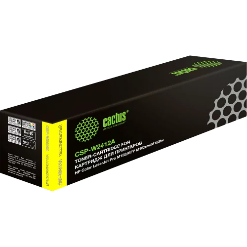 Картридж лазерный Cactus CSP-W2412A 216A желтый (850стр.) для HP Color LaserJet Pro M155;MFP M182nw/M183fw