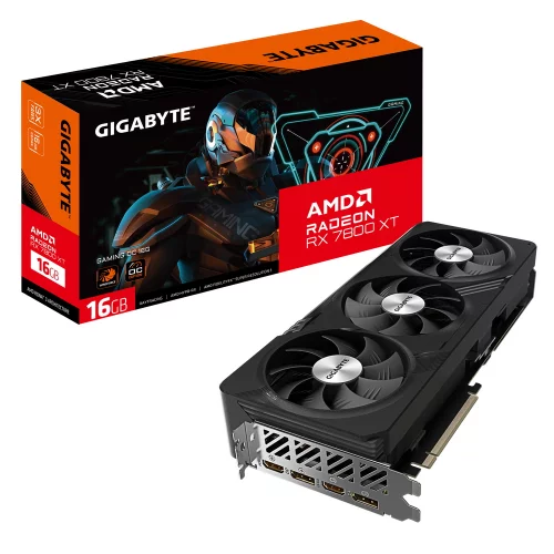 Видеокарта/ VGA GIGABYTE AMD RADEON RX 7800 XT GAMING OC 16G 16GB, GDDR6/256-bit, PCIe 4.0, 2xHDMI 2.1, 2xDP, 2.8-slot (GV-R78XTGAMING OC-16GD)