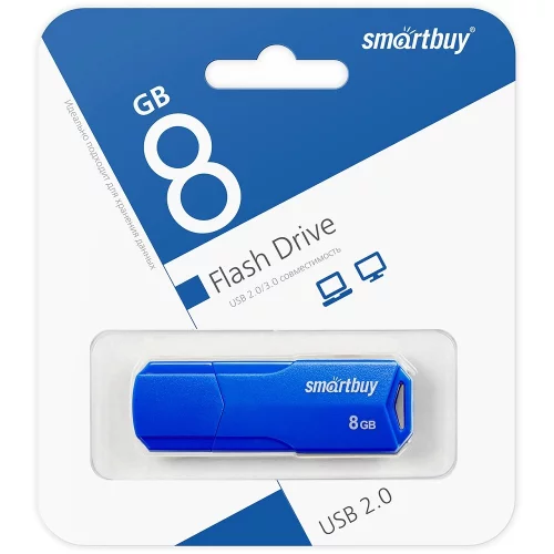Smartbuy USB Drive 8GB CLUE Blue (SB8GBCLU-BU) UFD 2.0 фото 2