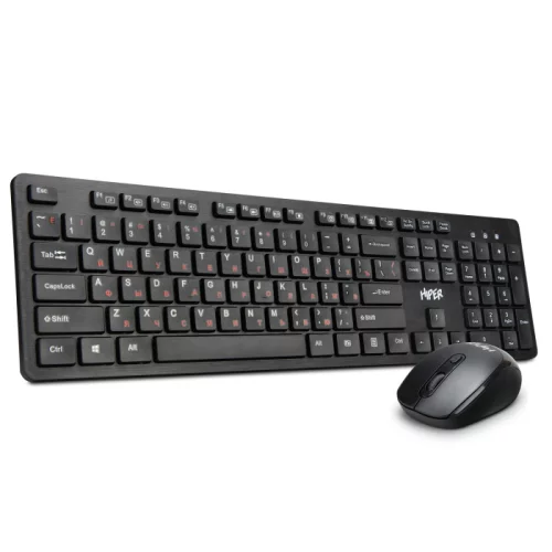 Комплект клавиатура+мышь HIPER OSW-3000 (OSW-3000) Комплект клавиатура+мышь HIPER OSW-3000, Wireless, USB, 1600dpi, 4But фото 2