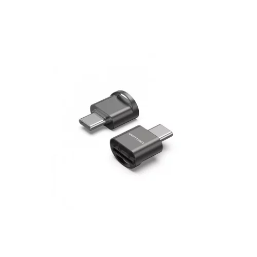 Картридер Vention OTG USB 2.0 CM / MicroSD - Серый (CLMH0)
