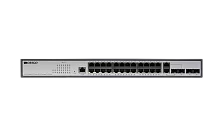 ORIGO Managed L2 Switch 24x1000Base-T PoE, 2x1000Base-X SFP, 2xCombo 1000Base-T/ SFP, PoE Budget 250W, RJ45 Console, 19" w/ brackets (OS3128P/250W/A1A)
