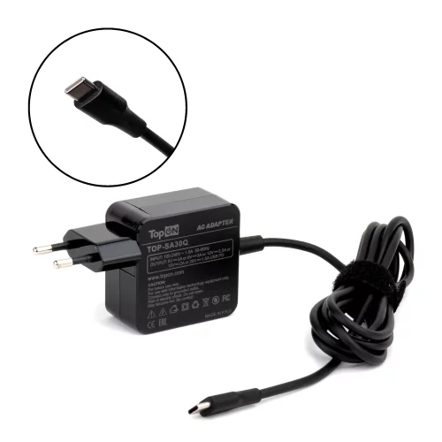 Блок питания TopON для Samsung 20V 1.5A/ 15V 2A / 9V 3A / 5V 3A USB Type-C 30W. (TOP-SA30Q)