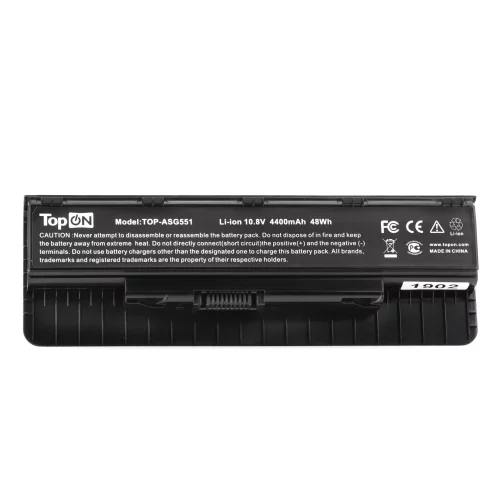 Аккумулятор для ноутбука Asus N551JK 10.8V 4400mAh PN: A32N1405 (TOP-ASG551)