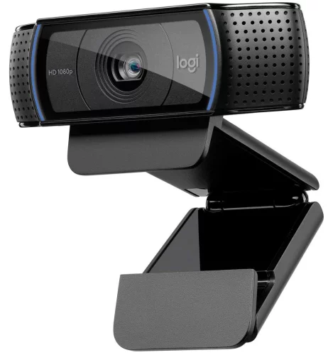Веб-камера/ Logitech Full HD 1080p Pro Webcam C920, USB 2.0, 1920*1080, 15Mpix foto, автофокус, Mic, Black (960-000998)