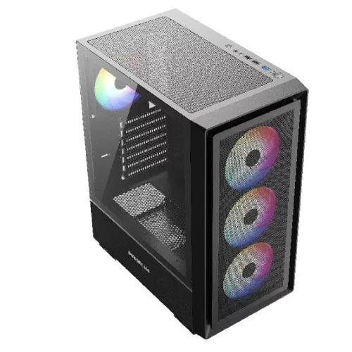 Powercase Mistral AY4B ARGB, Tempered Glass, 4x 120mm ARGB Fans, чёрный, ATX (CMAYB-A4) фото 3