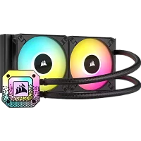 Система жидкостного охлаждения/ Water Cooling System Corsair iCUE H100i ELITE CAPELLIX XT (240mm, Black, RGB/ Fans: 2x120mm, 65.57CFM, 34.1dBA, 2100RPM/ S: 1851, 1700, 1200, 115x, 2011, 2066, AM5, AM4 (CW-9060068-WW)