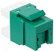 Модуль Keystone, RJ45, кат.5E, UTP, 180 градусов, со встроенной шторкой, зеленый (LAN-OK45U5E/ 180P-GN) (LAN-OK45U5E/180P-GN)