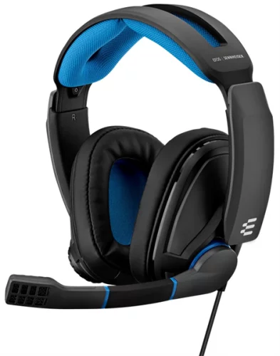 Гарнитура/ EPOS / Sennheiser Gaming Headset GSP 300, Stereo, 2x3.5 mm / 1x3.5mm(PCV 05 Combo Audio Adaptor), Closed-back, Black-Blue [1000238]