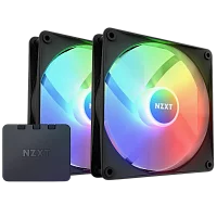 Кулер для корпуса ПК/ Case Cooler NZXT F140 RGB Core Twin Pack (140x140x25mm, 4-pin PWM, RGB, 89.48CFM, 32.5dBA, 1800RPM, Black, 2pcs) (RF-C14DF-B1)