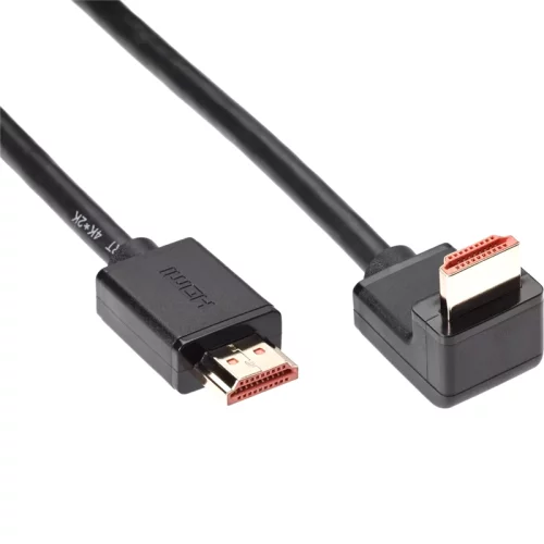 Кабель/ Кабель HDMI---HDMI ver 2.0 угловой коннектор 90град 3м,Telecom <TCG225-3M>