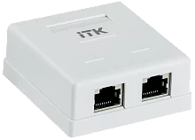 ITK Настенная инф. розетка RJ45 кат. 6 FTP 2-порт (CS2-1C06F-22)