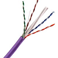 Кабель TWT UTP, 4 пары, Кат.6, нг(А)-LS, IEC 60332-3, 305 метров, фиолетовый (TWT-6UTP-NGLS)