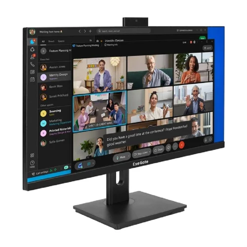 Монитор ExeGate 27 EA2707CA SuperView {IPS 2560x1440 75Hz 5ms 16:9 250cd 1000:1 178/178 HDMI DisplayPort USB webcam AudioOut HAS pivot} [EX298883RUS]