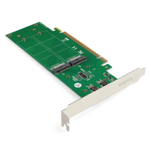 Exegate EX298299RUS Переходник ExeGate EXE-597E4 (4 x M.2 M key -] PCI-E x16 v3.0, для установки четырех SSD M.2 2230/2242/2260/2280/22110 M key NGFF в слот PCI-E, материнская плата должна быть c функ
