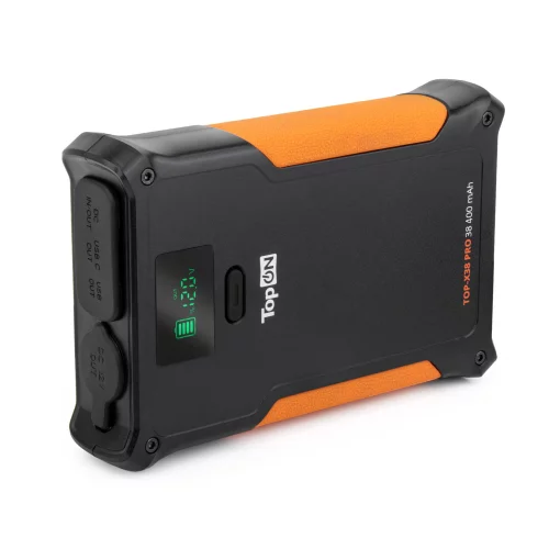 Внешний аккумулятор TopON TOP-X38 PRO 38400mAh DC 84W, Type-C PD 33W, USB QC3.0 18W, авторозетка 160W, защита IP65, LED Черный (TOP-X38PRO)