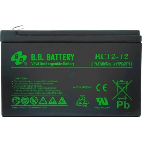 B.B. Battery АКБ BC 12-12 (12V 12Ah) (BC 12-12 BB)