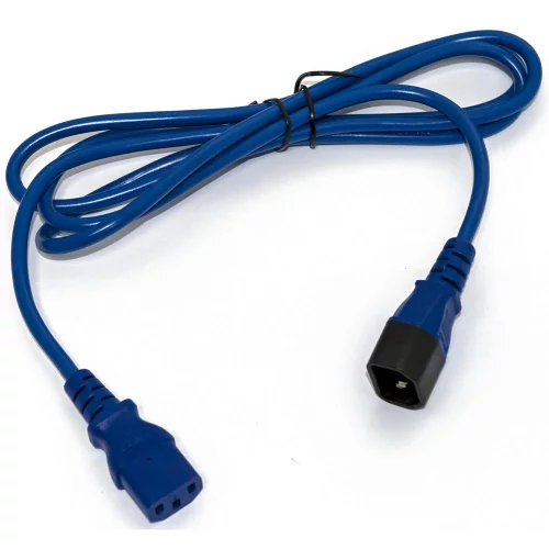 Hyperline Кабель питания монитор-компьютер IEC 320 C13 - IEC 320 C14 (3x0,75), 10A, прямая вилка, 0,5м, цвет синий (ПВС-АП-3*0,75-250-C13C14-10-0,5 ГОСТ 30851,1-2002 (МЭК 60320-1:1994)) (PWC-IEC13-IEC14-0.5-BL)