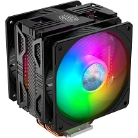 Кулер для процессора/ Cooler Master Hyper 212 LED Turbo ARGB (160W, 4-pin, 159mm, tower, Al/ Cu, ARGB, fans: 2x120mm/ 62CFM/ 27dBA/ 1800rpm, 2066/ 2011-v3/ 2011/ 1700/ 1366/ 1200/ 115x/ AM4/ AM3+/ AM3/ AM2+/ AM2/ FM2 (RR-212TK-18PA-R1)