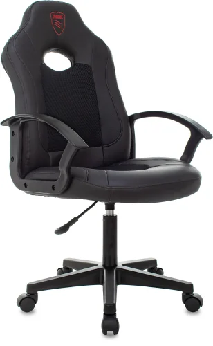 Кресло игровое Zombie 11LT черный ткань/ эко.кожа крестов. пластик черный (ZOMBIE 11LT BLACK)