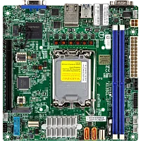 Системная плата/ MB Supermicro X13SCL-IF Mini-ITX, 1x LGA1700 Intel® Xeon ® 6300-series/ E-2400/ Pentium®, Intel® C262, 2x UDIMM Up to 64GB 4800MT/ s ECC DDR5, 6x SATA3, 1x M.2 PCIe 4.0 x4 (M-key 2280) (MBD-X13SCL-IF-B BUNDLE)