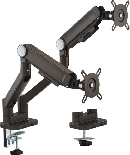 Кронштейн для мониторов Ultramounts UM733BR черный/коричневый 17-32 макс.8кг крепление к столешнице поворот и наклон фото 8