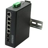 Промышленный PoE коммутатор Gigabit Ethernet OSNOVO SW-80402/IL Промышленный управляемый (L2+) PoE коммутатор Gigabit Ethernet на 6 портов. Порты: 4 x GE (10/100/1000Base-T) с PoE (до 30W) + 2 x GE SFP (1000Base-X). Уровень управления L2. Соотве