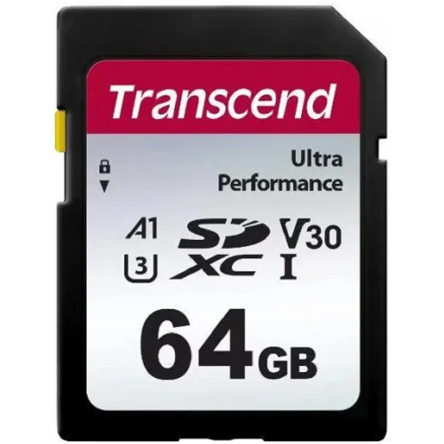 Флеш карта SDXC Transcend 340S, 64 Гб, UHS-I Class U3 V30 A2 (TS64GSDC340S)