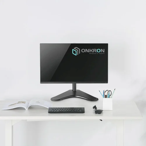 Кронштейн для монитора ONKRON D101FS Black / 10-32 макс. 100*100, настольная подставка, наклон -85?+45? поворот 360?, вылет от основание 0-113мм, макс.перемещение по вертикали 200-380мм, нагрузка 10кг, портрет/ альбом ориентация (441733) {5} фото 7