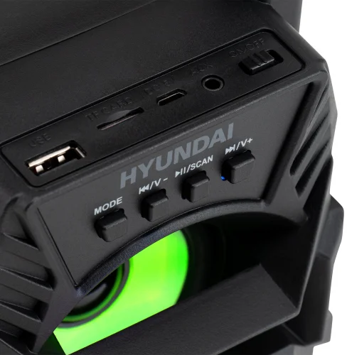 Колонка порт. Hyundai H-PS1000 черный 9W 1.0 BT/USB 10м 500mAh фото 5