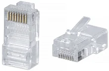 Коннектор RJ-45 быстрой установки Cabeus 8P8C-C6-FC Коннектор RJ-45 быстрой установки под витую пару, категория 6 , универсальный (для одножильного и многожильного кабеля с толщиной изоляции до 1,05)