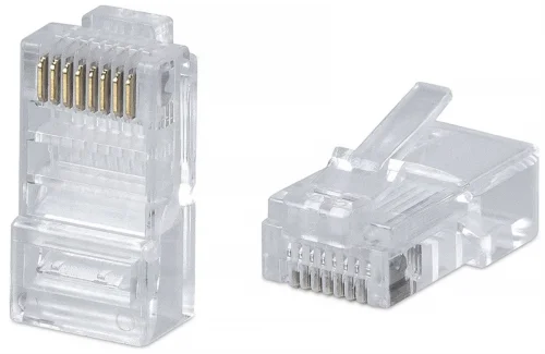 Коннектор RJ-45 быстрой установки Cabeus 8P8C-C6-FC Коннектор RJ-45 быстрой установки под витую пару, категория 6 , универсальный (для одножильного и многожильного кабеля с толщиной изоляции до 1,05)