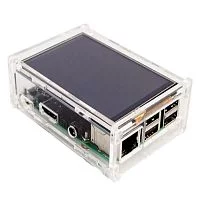 Корпус ACD RA147 Acrylic Case w/ 3.5 inch LCD hole for Raspberry Pi 3 B (вместо верхней крышки - отверстие для LCD дисплея) (494248)