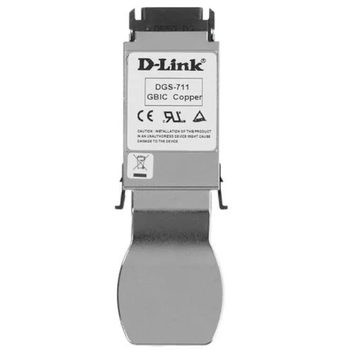 *Трансивер D-Link 1-port GBIC 1000Base-T Copper Transceiver (up to 100m, support 3.3V power) (DGS-711)