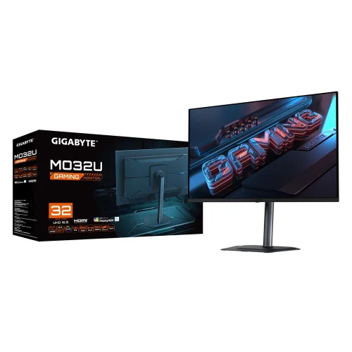 Монитор 31.5 Gigabyte MO32U Black (31,5  OLED, 3840 x 2160,165Hz, 2xHDMI 2.1, DP 1.4, 3xUSB 3.2, USB Type-C, 0,03 ms,178°/ 178°, 250 cd/ m, 1,5 М:1 ) (20VM0-MO32UBT-1EKR)