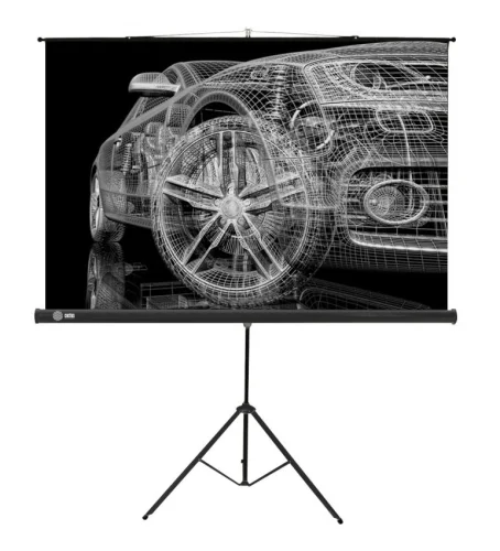 Экран Cactus Triscreen CS-PST-124x221 124.5 x 221см 16:9 напольный рулонный белый/черный