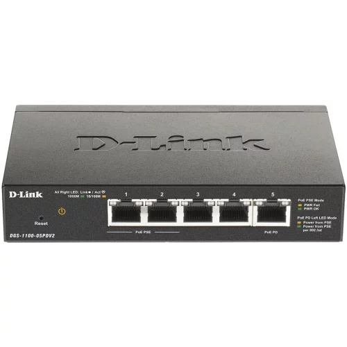 Коммутатор D-Link DGS-1100-05PDV2 (DGS-1100-05PDV2) фото 3