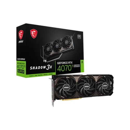 Видеокарта/ VGA MSI NVIDIA GeForce RTX 4070 Ti SUPER 16G SHADOW 3X OC 16GB, GDDR6X/256-bit, 1xHDMI 2.1, 3xDP, 2.2-slot