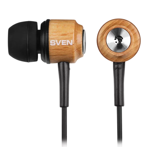 Внутриканальные наушники SVEN E 12 WD (L-образный разъём, дерево) (SV-021542)