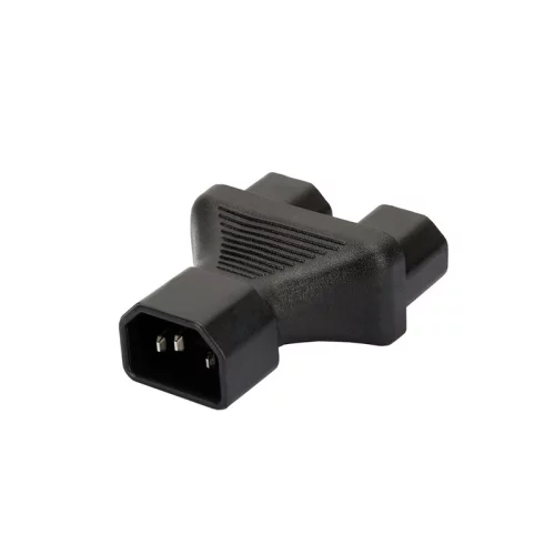 4PH Переходник разветвитель C14 - C13 х2 двойной, прямой, черный, 4PH-R90289