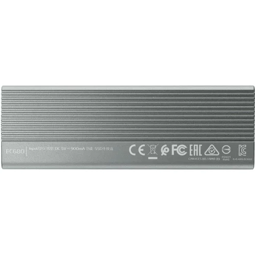 Корпус для HDD/ SSD M.2 ADATA External SSD Enclosure EC680 USB 3.2 Gen2, NVMe/ SATA, RGB, Titanium Grey, RTL (EC680-CCGY) фото 4