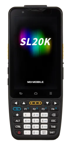 Терминал сбора данных M3 Mobile SL20K Android 13.0 GMS, WVGA, 802.11 a/ b/ g/ n/ ac, E4, Rear Cameras, BT 5.0, 3G/ 32G, 30K , 5200mAh Battery, Hand Strap, Bullet Proof Film. Required CRD&PWSP (L2KW0C-TERWAS-00-01)