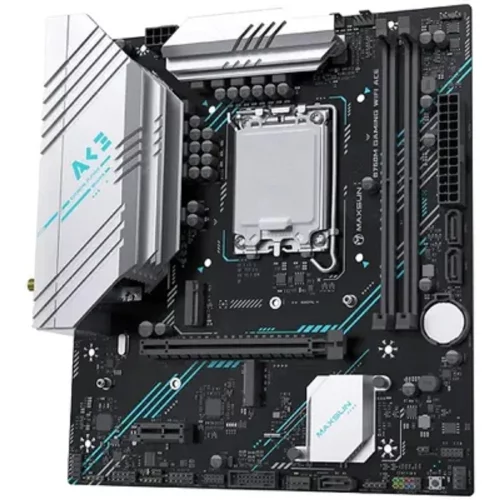Материнская плата MAXSUN MS-B760M Gaming WIFI ACE, LGA1700, B760, 2*DDR5, 3*SATA3, 2*M.2, 4*USB 3.2, 2*USB 2.0, 1*PCIEx16, 1*PCIEx1, VGA+HDMI, mATX фото 3