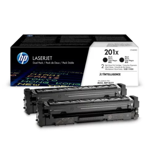 Тонер-картридж набор из 2 шт/ HP 201X 2-pack High Yield Black Original LaserJet Toner Cartridges (CF400XD) фото 2