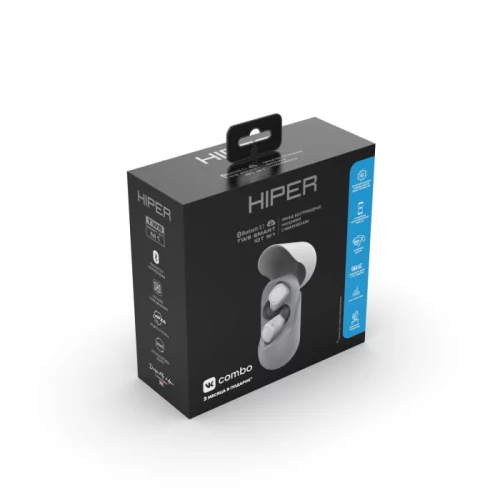 Гарнитура вкладыши Hiper TWS Smart IoT M1 (HTW-M10) (HTW-M10) Гарнитура вкладыши Hiper TWS Smart IoT M1 серый беспроводные bluetooth (HTW-M10) фото 11