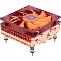 Кулер для процессора/ CPU Cooler Thermalright AXP-90 X47 Full (4-pin PWM, 32mm, Cu/ Cu, 4x6mm, 1x92mm, 42.58CFM, 22.4dBA, 2700RPM, S: 1851/ 1700/ 1200/ 115X, AM5/ AM4, orange, red) (AXP-90-X47-COPPER)
